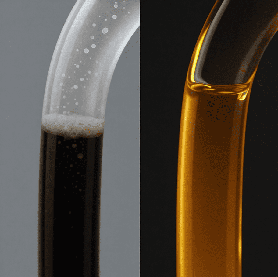 the fresh a light amber or clear color, while dark brown, black, or murky, it's heavily contaminated